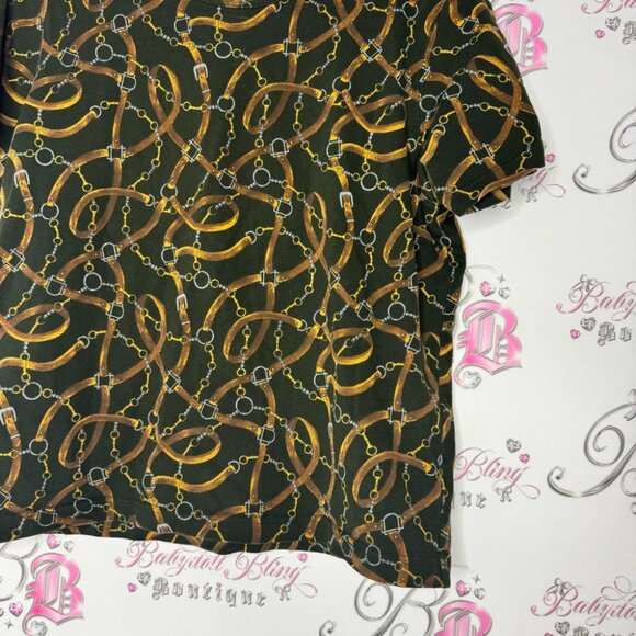 Jones New York sport horse bit chain ⛓️‍💥 chains ⛓️ top shirt luxury tshirt - Picture 3 of 7